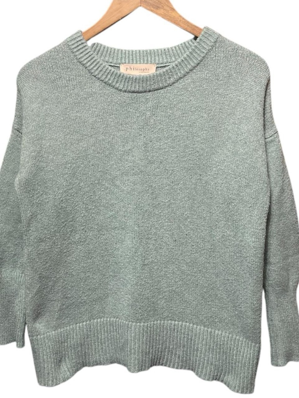 plain blank blue green philosophy republic clothing casual sweatshirt sweater - Picture 1 of 4